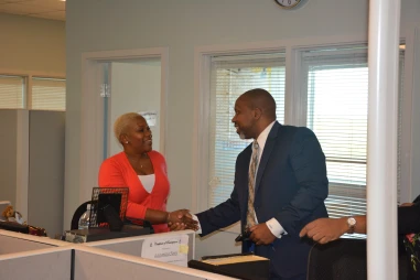 Financial Secretary Marlon Johnson visits DIR