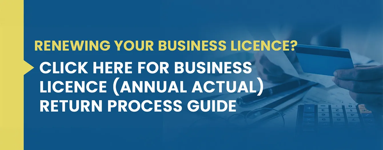 RENEWING YOUR BUSINESS LICENCE?
