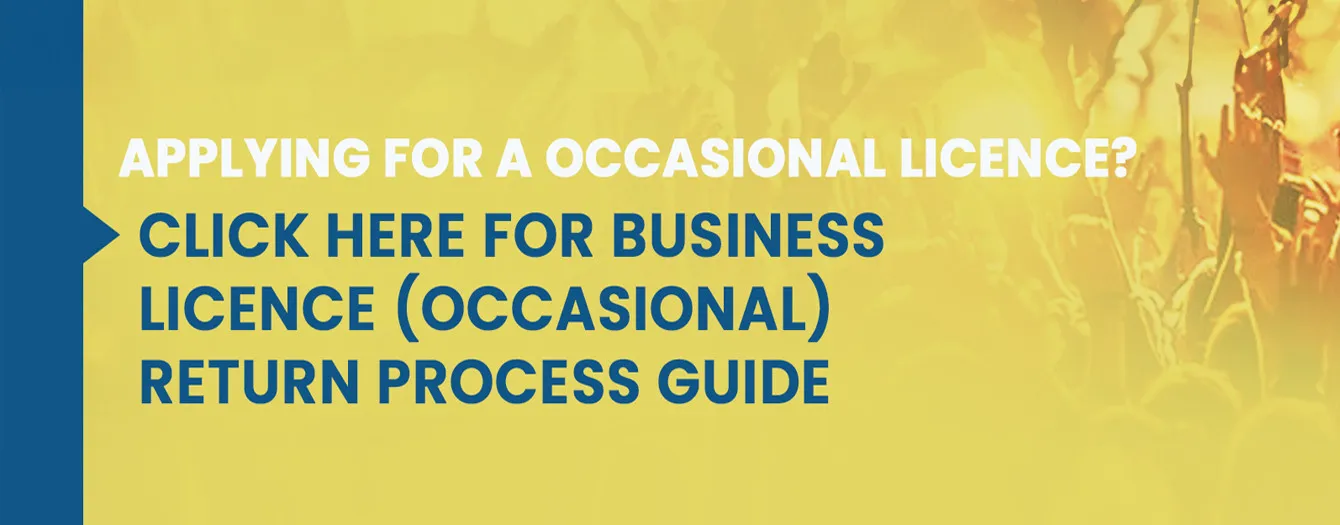 APPLYING FOR A OCCASIONAL LICENCE?